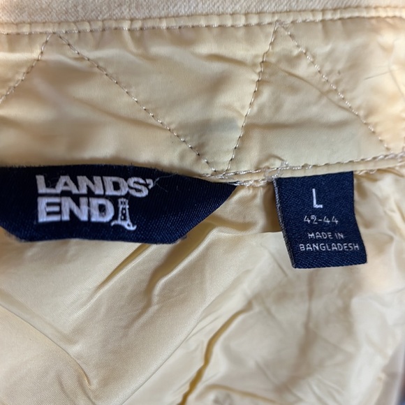 Lands end men’s flannel size large 42-44, heavy weight, light yellow - Picture 7 of 7